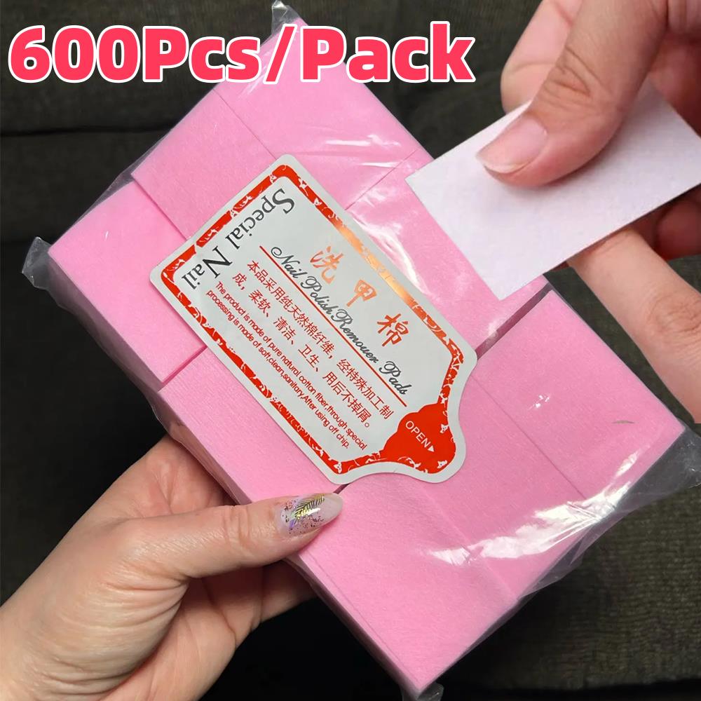 Gel Nail Polish - 600 adet/paket tüy bırakmayan pamuklu pedler