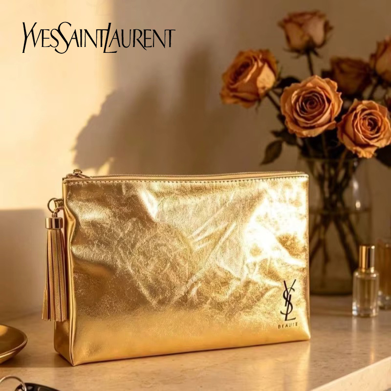YSL Altın Kozmetik Çantası, Ta - Ysl Beauty Makeup incelemesi ve fiyatı