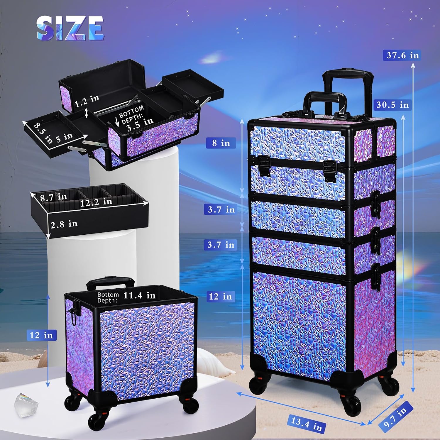 Tekerlekli Makyaj Çantası, Çek - Makeup Beauty Set incelemesi ve fiyatı