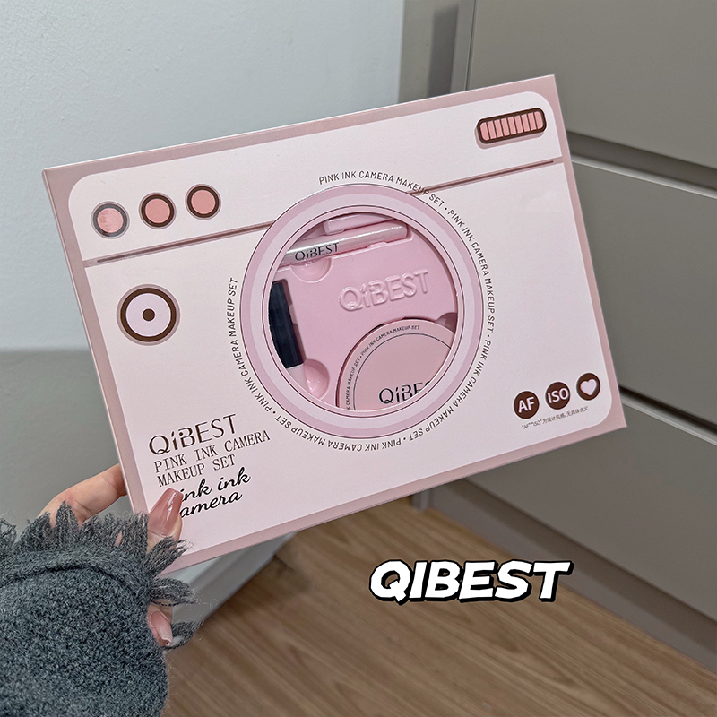 QIBEST Pembe Kamera Makyaj Set - Beauty Makeup Kit Box incelemesi ve fiyatı
